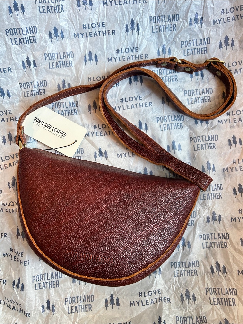 Portland Leather Small Nutmeg Koala Sling Bag